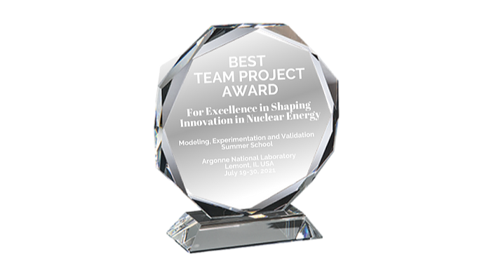 Best Team Project Award for Excellence in Shaping Innovation in Nuclear Energy