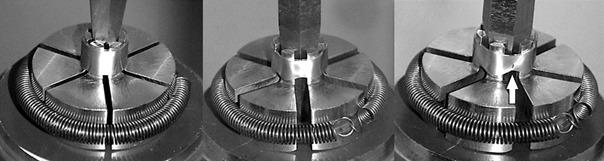 Segmented mandrel ductility tests of hydrogenated fuel cladding tubes to simulate PCMI Picture 1 (© EK-CER)