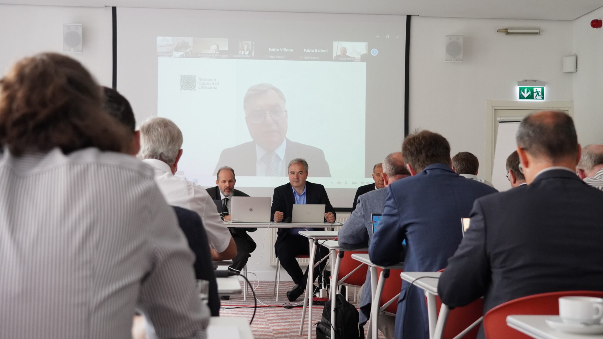 View from the back of the room to the presentation and the plenary at the General Assembly session of EUROfusion consortium at Kaunas
