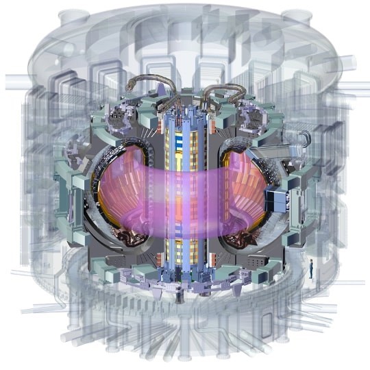 A large electromagnet is at the heart of the ITER tokamak. It generates the plasma current and simultaneously controls the plasma during operation © Iter
