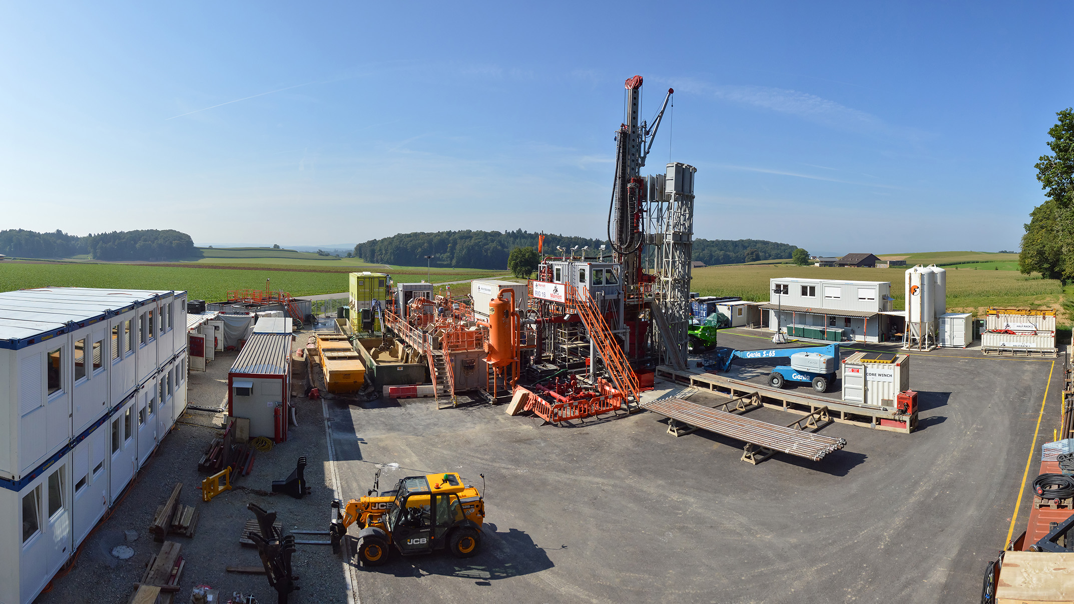 Trüllikon-1 in the siting region Zürich Nordost – one of the borehole sites where Nagra is extracting drill cores © Nagra