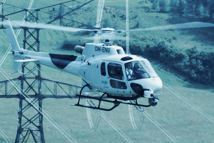 Aerial inspections of power lines © VUJE, a.s.